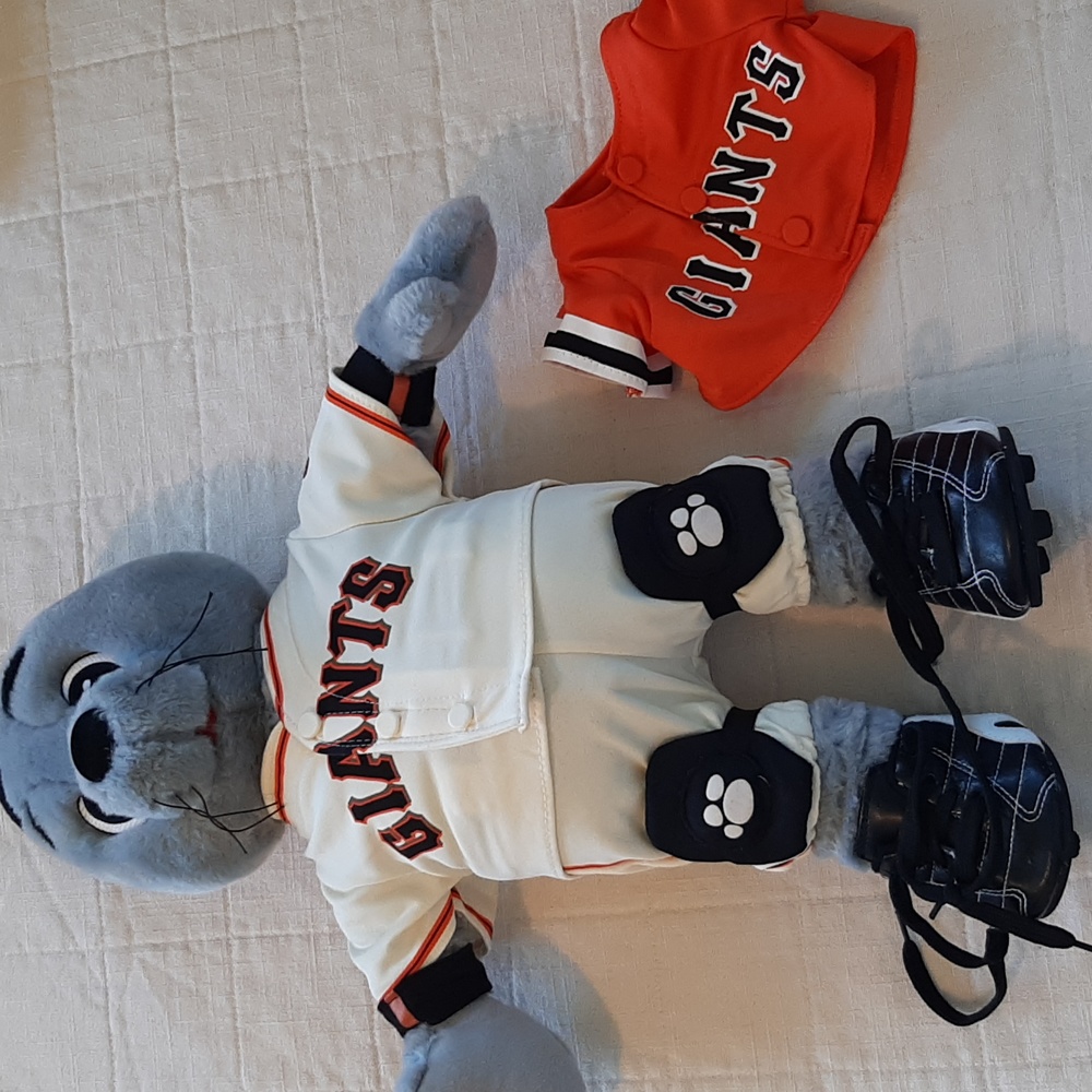 MLB Build A Bear San Francisco Giants Lou Seal Doll Accessories Baseball